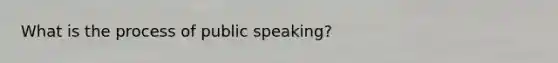 What is the process of public speaking?