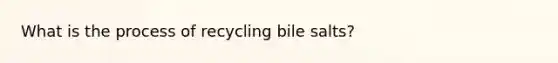 What is the process of recycling bile salts?