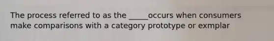 The process referred to as the _____occurs when consumers make comparisons with a category prototype or exmplar