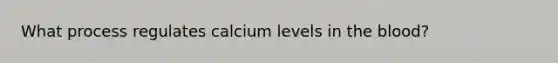 What process regulates calcium levels in the blood?