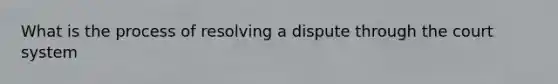 What is the process of resolving a dispute through the court system