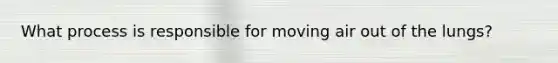 What process is responsible for moving air out of the lungs?