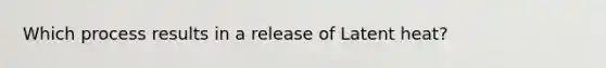 Which process results in a release of Latent heat?