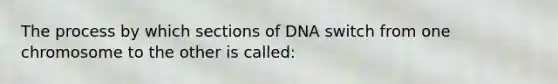 The process by which sections of DNA switch from one chromosome to the other is called: