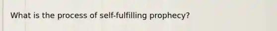 What is the process of self-fulfilling prophecy?