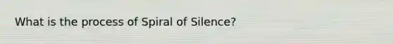 What is the process of Spiral of Silence?