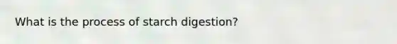 What is the process of starch digestion?