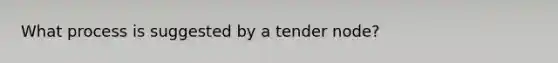 What process is suggested by a tender node?