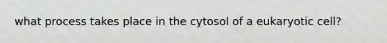 what process takes place in the cytosol of a eukaryotic cell?