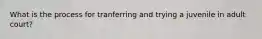 What is the process for tranferring and trying a juvenile in adult court?