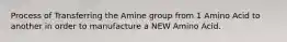 Process of Transferring the Amine group from 1 Amino Acid to another in order to manufacture a NEW Amino Acid.