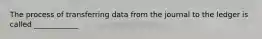 The process of transferring data from the journal to the ledger is called ____________