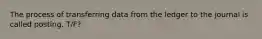 The process of transferring data from the ledger to the journal is called posting. T/F?