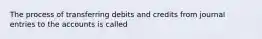 The process of transferring debits and credits from journal entries to the accounts is called