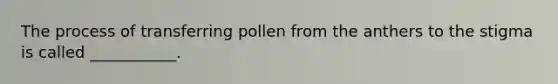 The process of transferring pollen from the anthers to the stigma is called ___________.