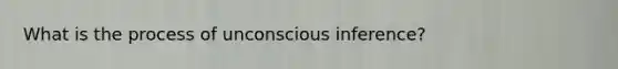 What is the process of unconscious inference?