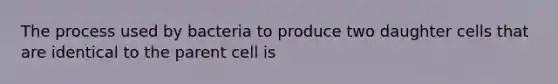 The process used by bacteria to produce two daughter cells that are identical to the parent cell is