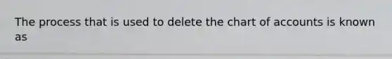 The process that is used to delete the chart of accounts is known as
