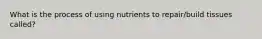 What is the process of using nutrients to repair/build tissues called?