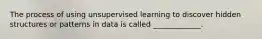 The process of using unsupervised learning to discover hidden structures or patterns in data is called _____________.