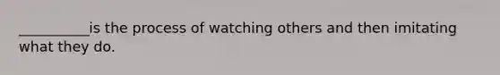 __________is the process of watching others and then imitating what they do.