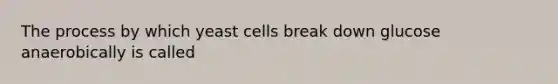 The process by which yeast cells break down glucose anaerobically is called