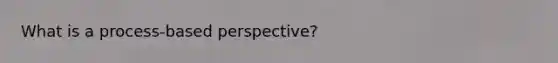 What is a process-based perspective?