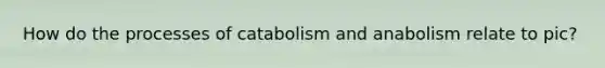 How do the processes of catabolism and anabolism relate to pic?