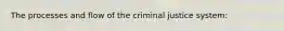 The processes and flow of the criminal justice system: