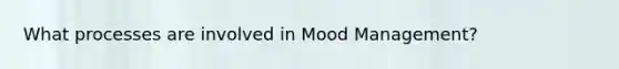 What processes are involved in Mood Management?