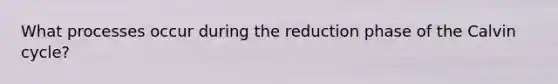 What processes occur during the reduction phase of the Calvin cycle?