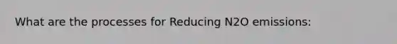 What are the processes for Reducing N2O emissions: