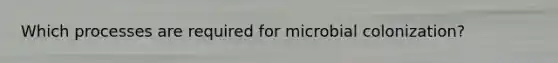 Which processes are required for microbial colonization?