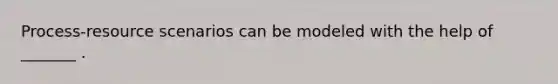 Process-resource scenarios can be modeled with the help of _______ .