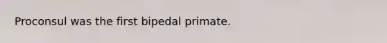 Proconsul was the first bipedal primate.