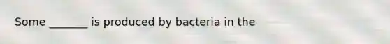 Some _______ is produced by bacteria in the