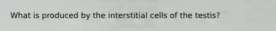 What is produced by the interstitial cells of the testis?