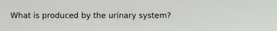 What is produced by the urinary system?