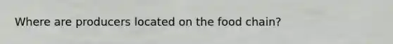 Where are producers located on the food chain?