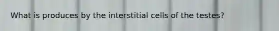 What is produces by the interstitial cells of the testes?