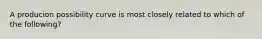 A producion possibility curve is most closely related to which of the following?