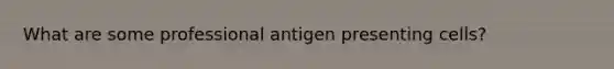 What are some professional antigen presenting cells?