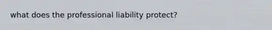 what does the professional liability protect?