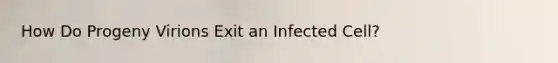 How Do Progeny Virions Exit an Infected Cell?