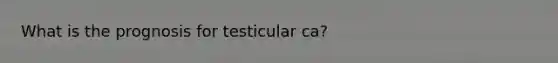 What is the prognosis for testicular ca?