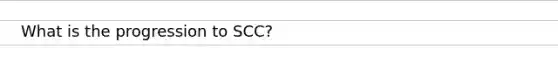 What is the progression to SCC?