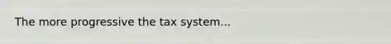 The more progressive the tax system...