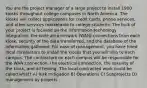 You are the project manager of a large project to install 1900 kiosks throughout college campuses in North America. The kiosks will collect applications for credit cards, phone services, and other services marketable to college students. The bulk of your project is focused on the information technology integration, the wide area network (WAN) connections from each kiosk, security of the data transferred, and the database of the information gathered. For ease of management, you have hired local contractors to install the kiosks that you will ship to each campus. The contractors on each campus will be responsible for the WAN connection, the electrical connection, the security of the kiosk, and all testing. The local contracted work could be called what? A) Risk mitigation B) Operations C) Subprojects D) management by projects