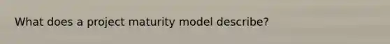 What does a project maturity model describe?