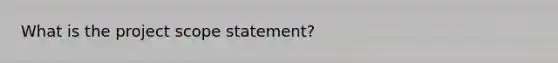 What is the project scope statement?